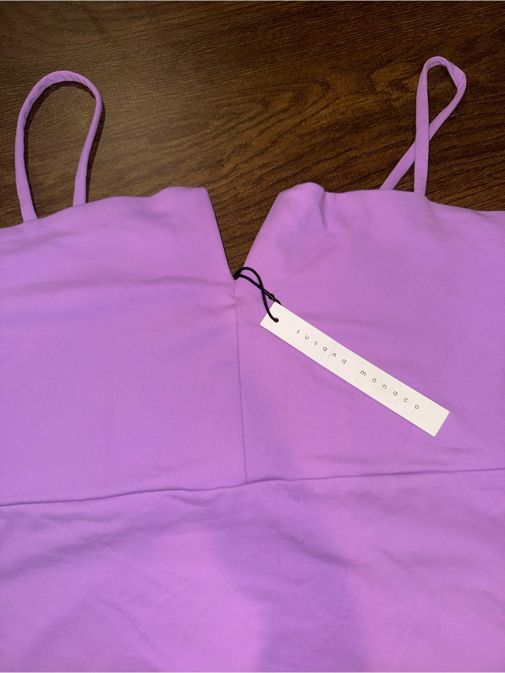 Susana Monaco Lavender NWT lavender 
V Wire Bodysuit